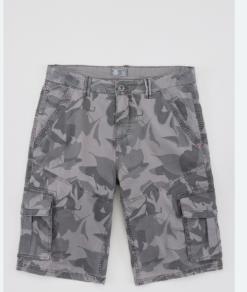 Camo Print Cargo Shorts